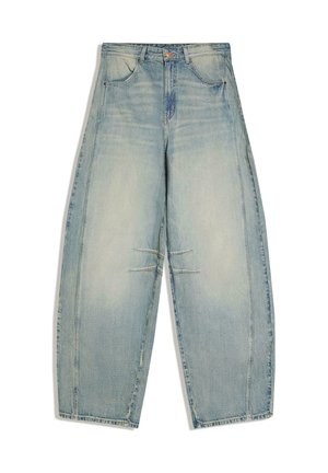 Bershka, BARREL JEANS - Jean baggy - light blue