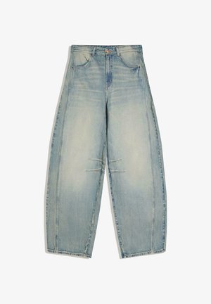 Bershka, BARREL JEANS - Jeans baggy - light blue