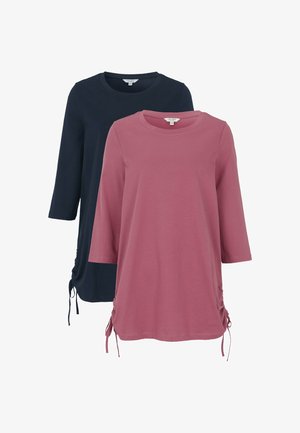 Cellbes of Sweden, JERSEY TUNIQ WITH DRAWSTRING 2 PACK - Langærmet T-shirt - navy dark old rose