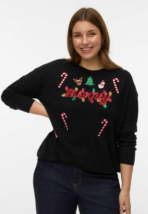 VMCGLITTER O-NECK XMAS BOX CUR - Jumper - black