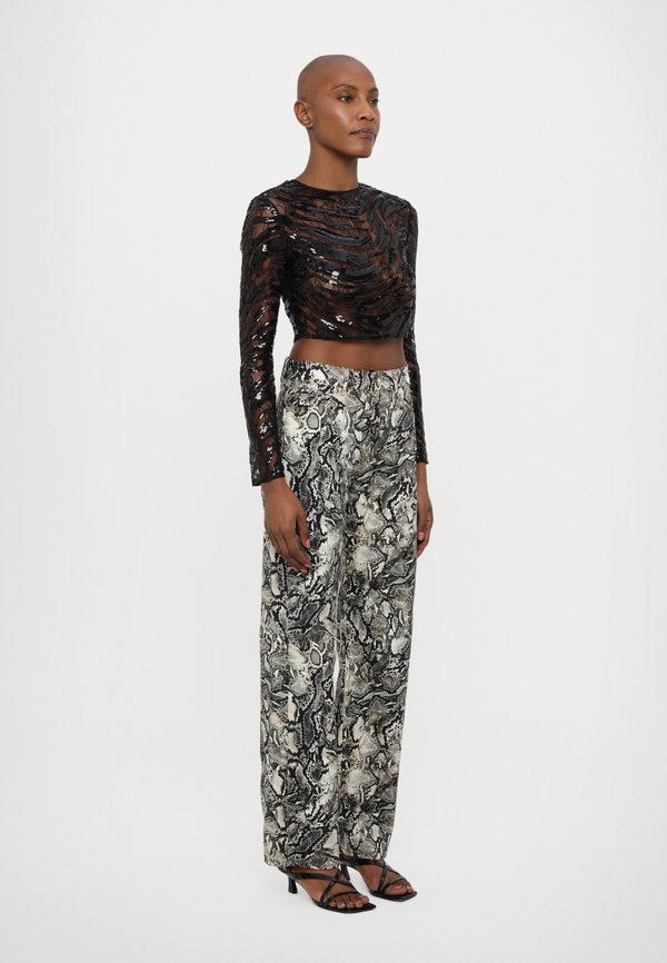 CROP PAILLETTES TIGER - Long sleeved top2