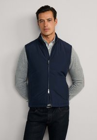 Hackett London Strukirani kaput - midnight blue