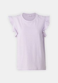 RUFFLES STRIPED - Nyomott mintás póló - bright purple