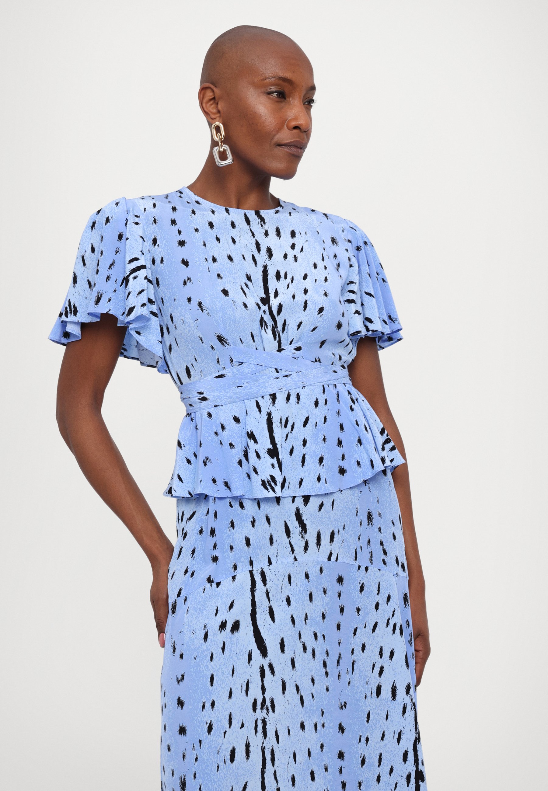 DVF ワンピース Levana printed maxi dress998384 Levana printed maxi dress in blue - Diane Von Furstenberg