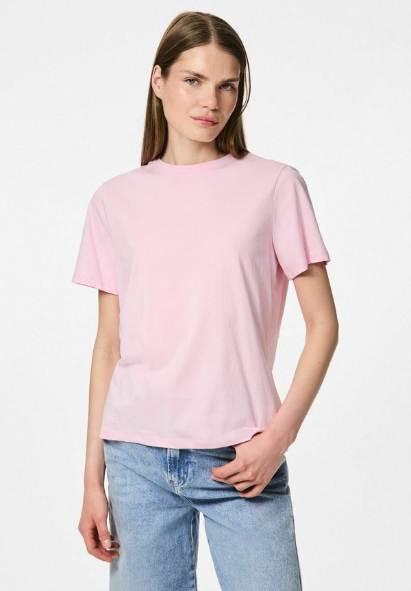 PCRIA SOLID TEE - Basic T-shirt - roseate spoonbill