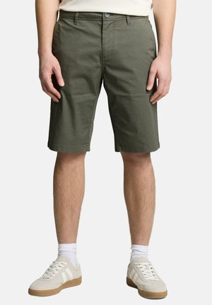 TOM TAILOR, TTSLIM CHINO SHORTS - Shorts - khaki mini geometric print