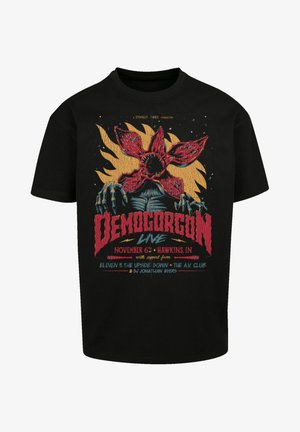 F4NT4STIC, STRANGER THINGS DEMOGORGON POSTER NETFLIX TV SERIES - T-shirt imprimé - schwarz