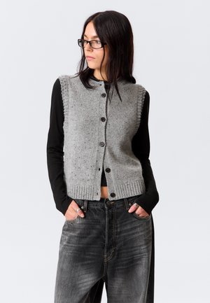 BUTTONED - Liemenė - grey melange