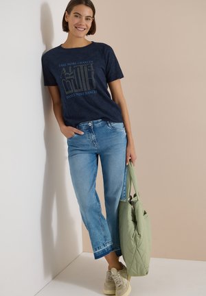 Cecil, T-SHIRT IN AUSBRENNER-OPTIK - T-Shirt print - universal blue