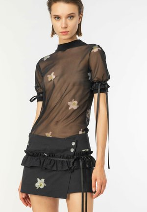 Pinko 102627-A1FG FRIULI - Falda acampanada - black white
