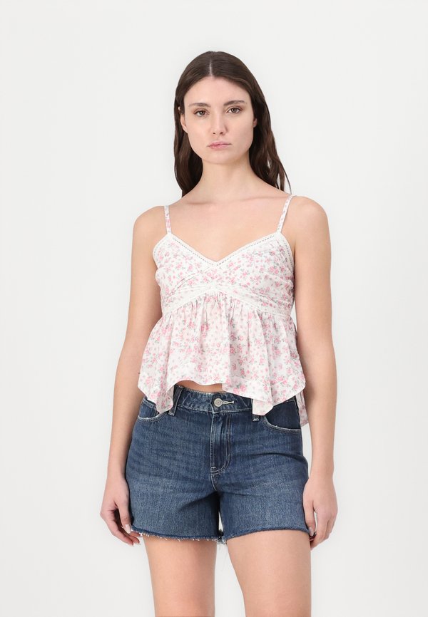 Easy Lace Trim Babydoll Top - Top - sherbert