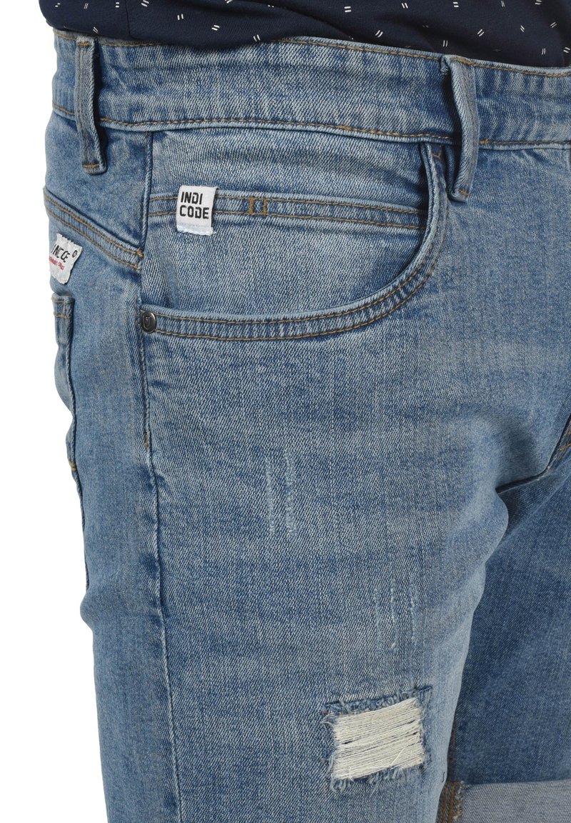 Herren Skinny Fit | INDICODE JEANS IDHALLOW Jeans Shorts blue wash/blue denim - OJ90177 Herren Skinny Fit | INDICODE JEANS IDHALLOW Jeans Shorts blue wash/blue denim - OJ90177
