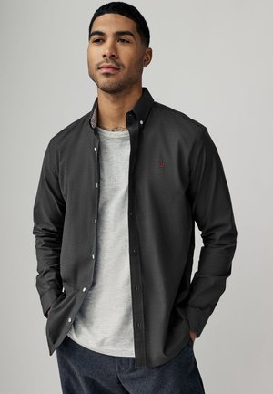 REGULAR FIT - STRETCH OXFORD LONG SLEEVE - Overhemd - charcoal grey
