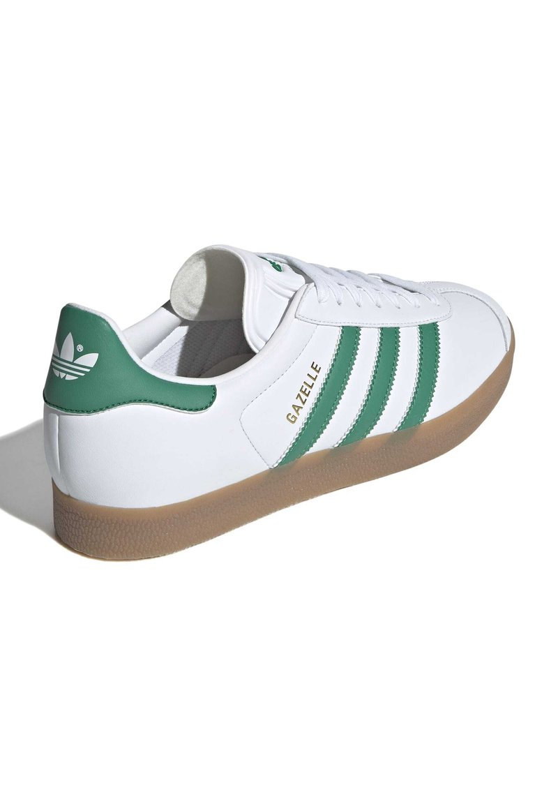 adidas Originals GAZELLE - Trainers - ftwr white bold green gold met./white  - Zalando.co.uk