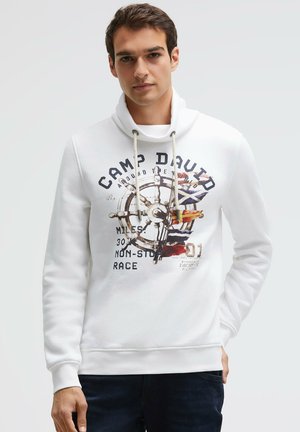 MIT KRAGEN UND PRINT - Sweatshirt - ivory