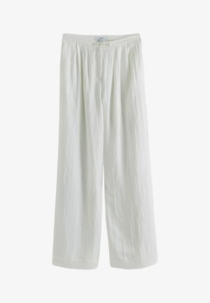 Next, TALL FIT - SUPERWIDE PLEATED TROUSERS . - Püksid - white