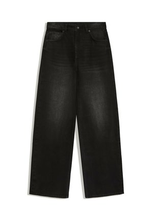 Bershka, STRAIGHT WIDE HIGH WAIST- JEANS - Jean baggy - black