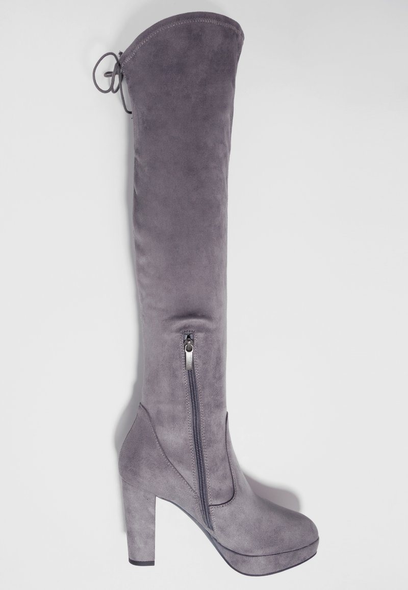 Overknee Stiefel Overknees Dunkelgrau Tamaris High Heel Stiefel
