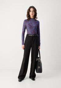Scotch & Soda ALL OVER PRINTED MOCK NECK - Longsleeve - lake blue