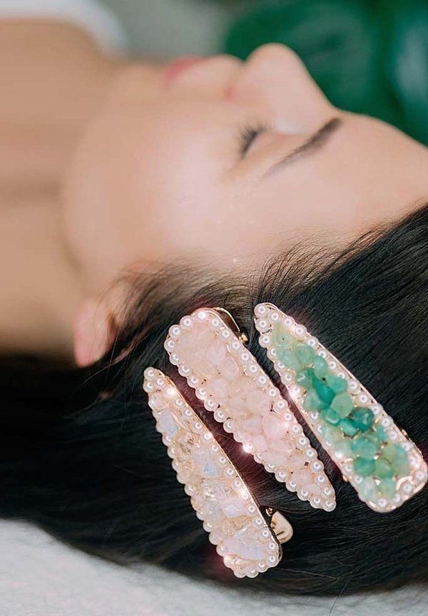 SPINKA DO WŁOSÓW Z KAMIENIEM KSIĘŻYCOWYM - Haar-Styling-Accessoires