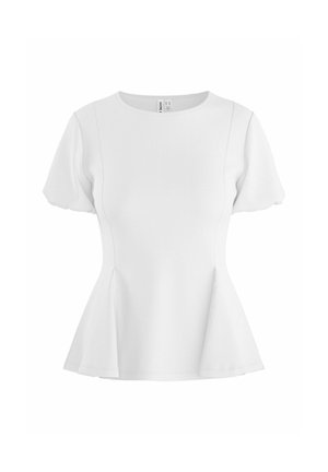 HYPEDROP, OBERTEIL MIT KURZEN ÄRMELN HDTAMARA PEPLUM - T-shirt imprimé - white
