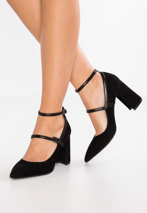 Højhælede pumps - black