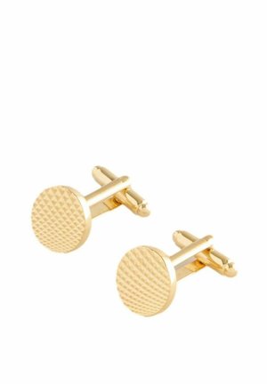 TEXTURED ROUND - Cufflinks - gold-coloured