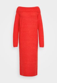 VMBOOM OFF SHOULDER DRESS - Obleka/pulover - high risk red melange