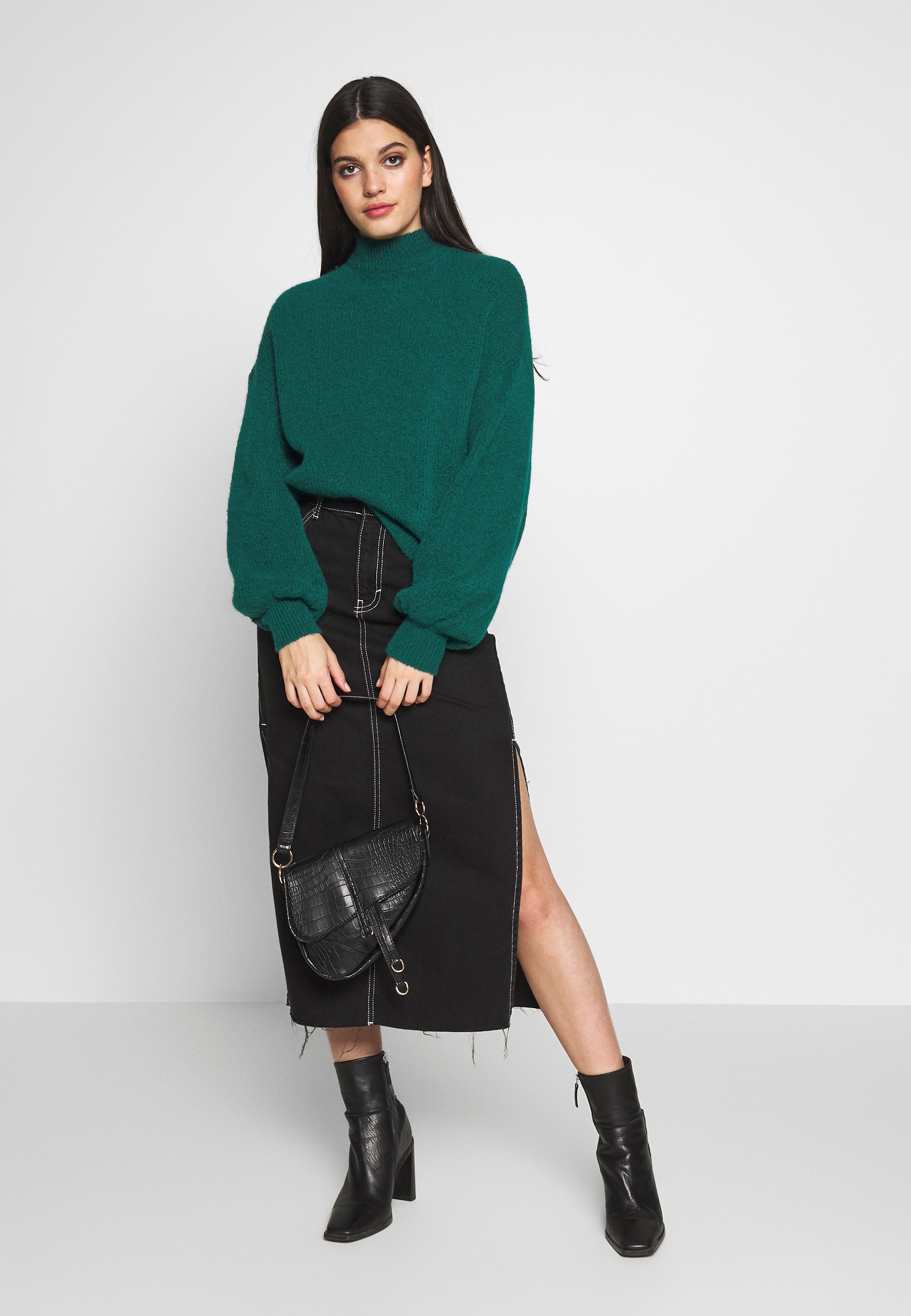 Zign Strikkegenser dark green Zalando.no Zign Topper langermet - dark green