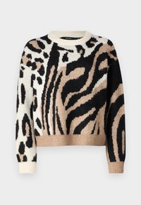 VMKAI O NECK  - Strikkegenser - birch/silver mink/black