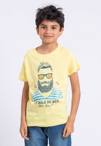 Ritchie Jeans NABARZU J - T-shirt imprimé - jaune