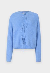 TIE CARDIGAN - Cardigan - cornflower blue