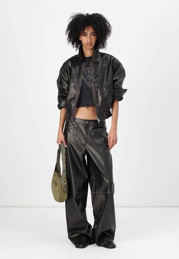 DISTRESS - Faux leather jacket3