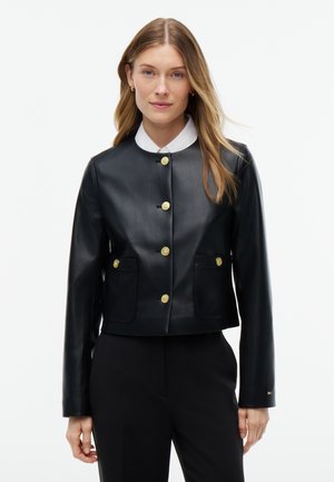 Tommy Hilfiger, JACKET - Veste en similicuir - black