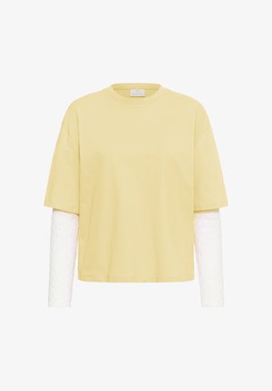 Kaffe, KAELLERY DOUBLE LAYER LONG SLEEVE - Long sleeved top - pastel yellow