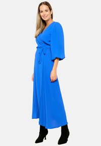 LolaLiza WRAP WITH BALLOON SLEEVES - Maxi šaty - blue