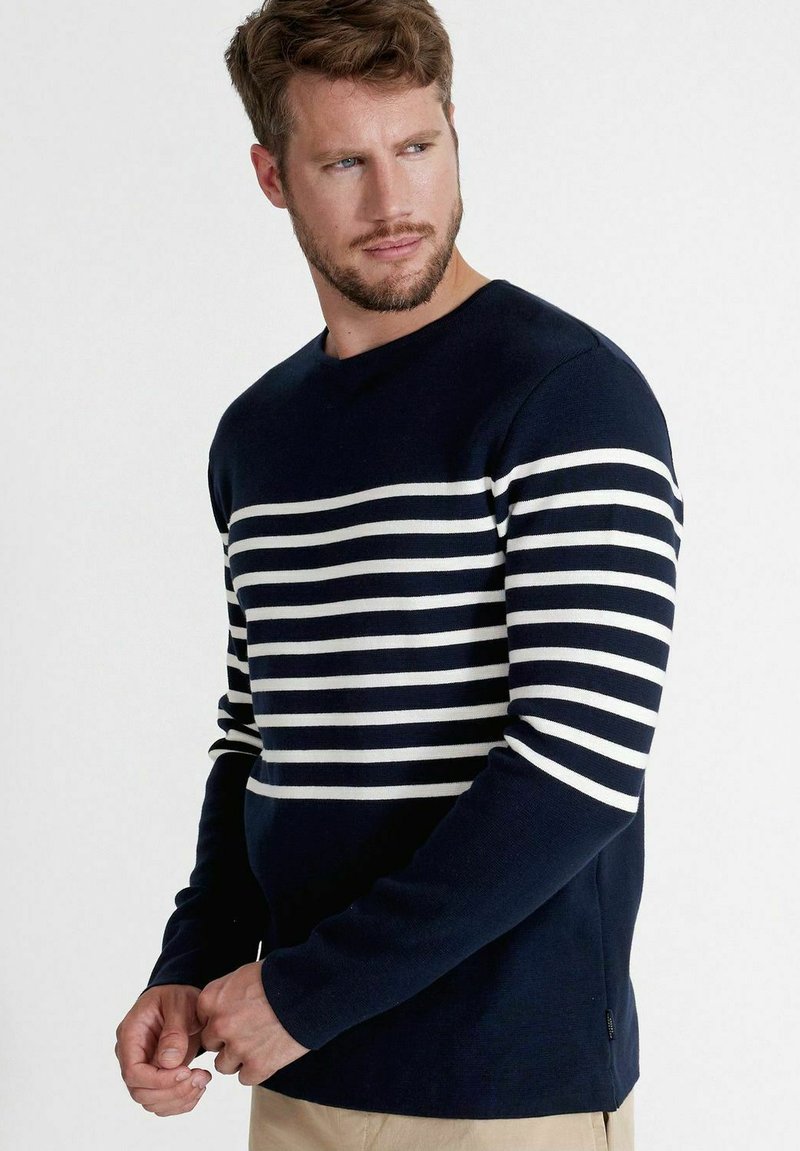 Holebrook CREW - Džemperis - navy off white