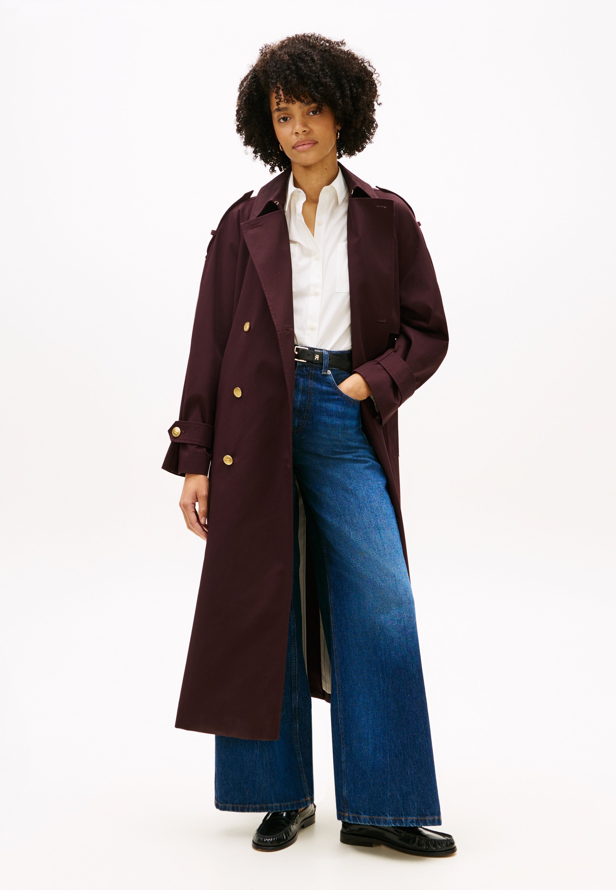 Tommy Hilfiger WATER REPELLENT TWILL OVERSIZED TRENCH COAT