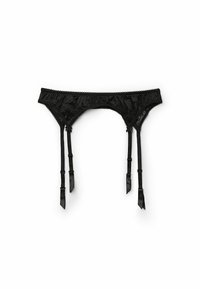 Porte-jarretelles En Vinyle Black Level - Noir, Polyester, Neuf Avec étiquettes, Pour Femme