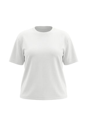 Ulla Popken, T-SHIRT, BOXY FIT, OVERSIZED, INTERLOCK JERSEY, RUNDHALS - T-shirts basic - off-white