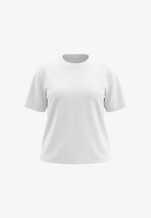 Ulla Popken, T-SHIRT, BOXY FIT, OVERSIZED, INTERLOCK JERSEY, RUNDHALS - T-Shirt basic - off-white