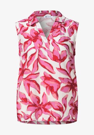 Street One, TOP MIT KRAGEN UND STRUKTURMIX - Bluse - off white
