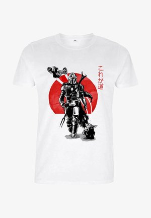 Henry Tiger STAR WARS: THE MANDALORIAN MANDOLORIAN SUMI INK UNISEX - T-shirt print - white