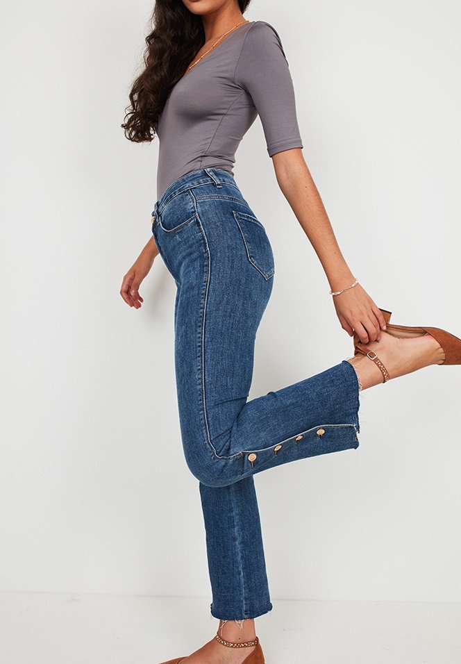FLARED - Bootcut jeans - denim blue 