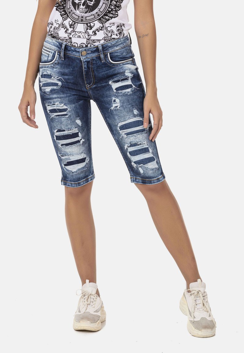 Cipo & Baxx Jeansshorts Dark Blue stone washed