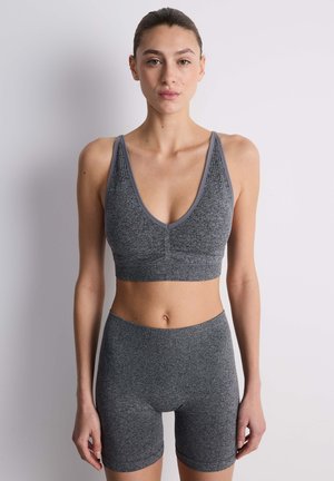 SPORTIVO CON ARRICCIO - Top - grigio medio melange