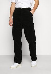 Carhartt WIP - SINGLE KNEE PANT COVENTRY  CORDUROY - Püksid - black rinsed Väikepilt 1