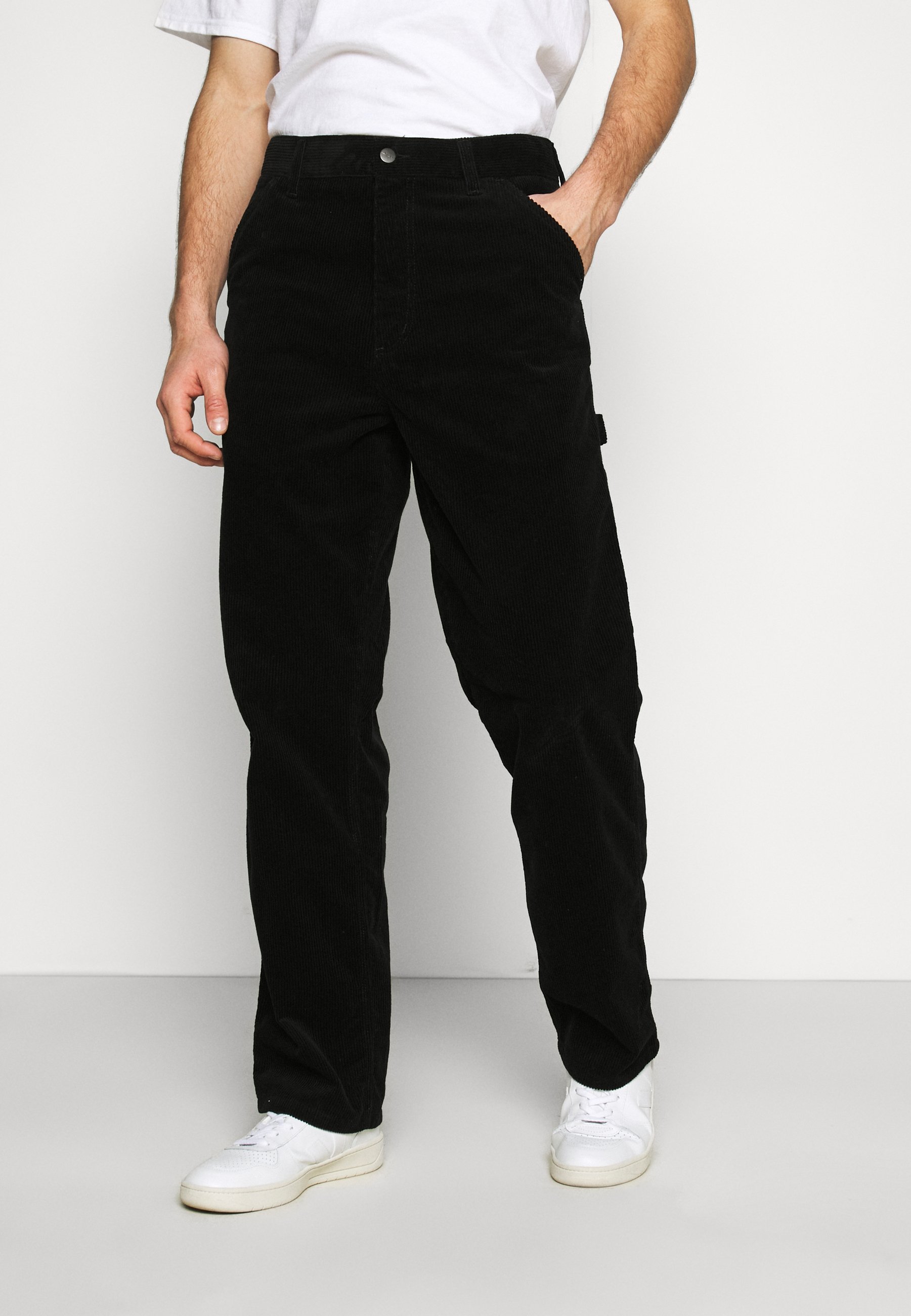Carhartt WIP SINGLE KNEE PANT - Trousers - black rinsed/black 