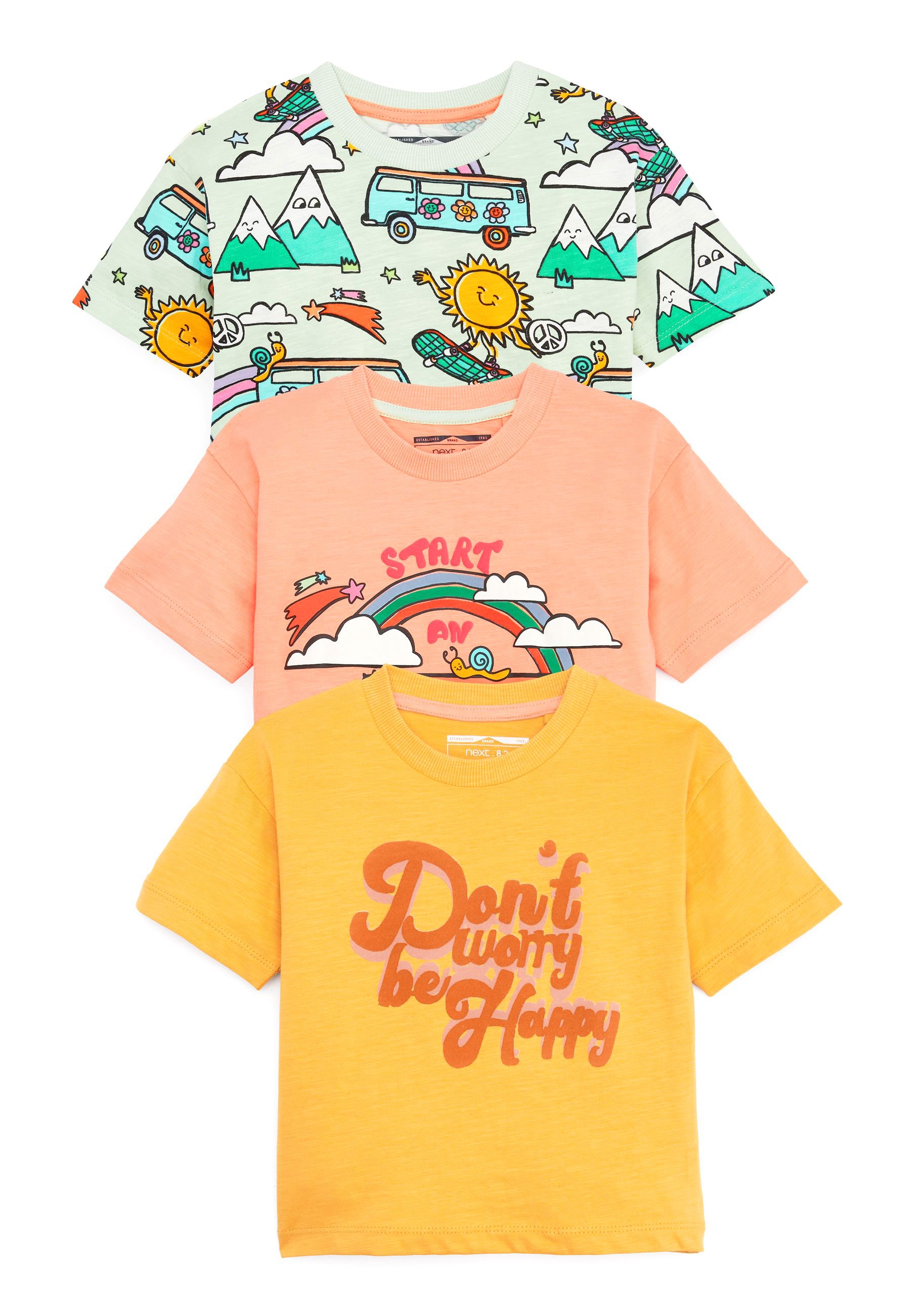 Next 3 Pack Oversized - Print T-Shirt - Multi Campervan/Orange - Zalando.de