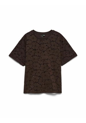 Vero Moda, T-SHIRT VMVILLA TOP - Blouse - chocolate torte